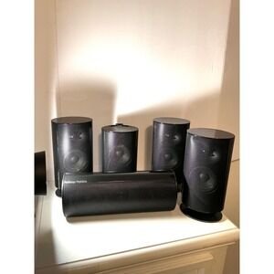 Harman Kardon 5 Piece Home Theater Surround Sound Speaker Set Black Glossy